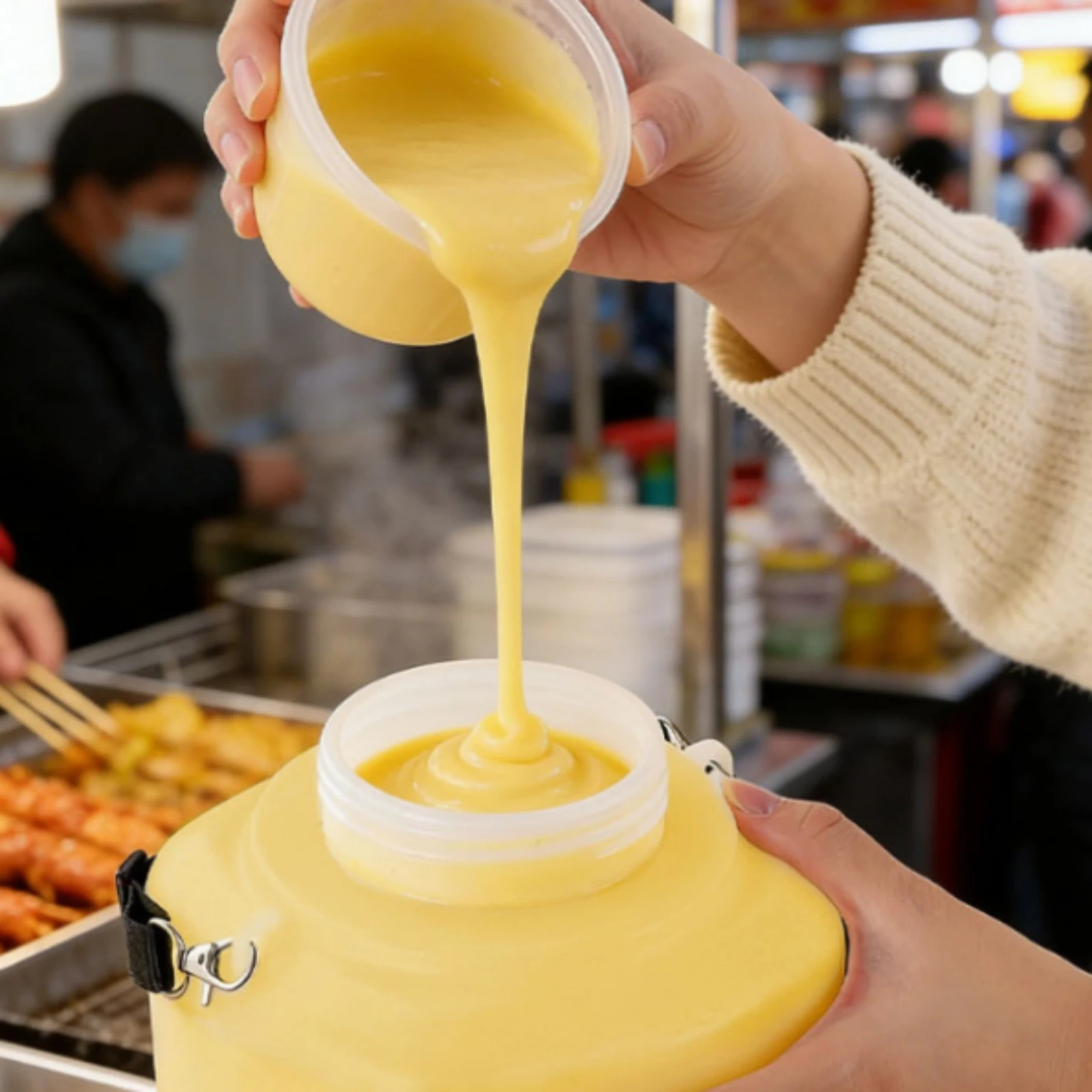 Hanging Sauce Bottle Conical Body Dressings Dispenser Long Spout Dispenser Screw Cap Kitchen Container Easy to Clean view 6