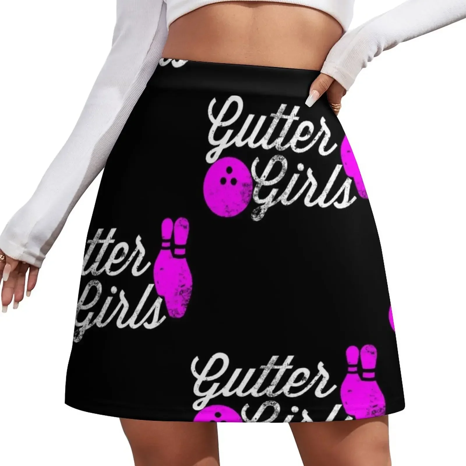 

Gutter Girls design Funny Gift For Bowlers Mini Skirt novelty in clothes Dresses japanese style