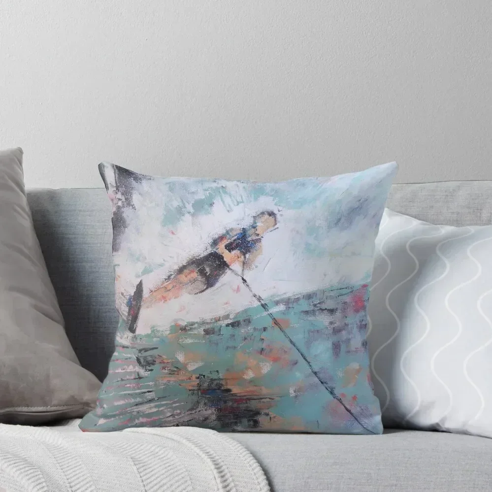 

Water Skier Throw Pillow Sitting Cushion Christmas Pillowcase pillows decor home pillow