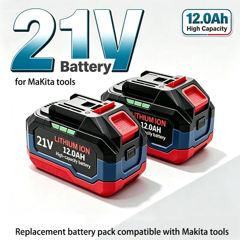 21V 18V 6.0 9.0 12.0Ah Rechargeable Lithium Battery For Makita 18v Power Tools Cordless Wrench Saw Drill Grinder Screwdriver