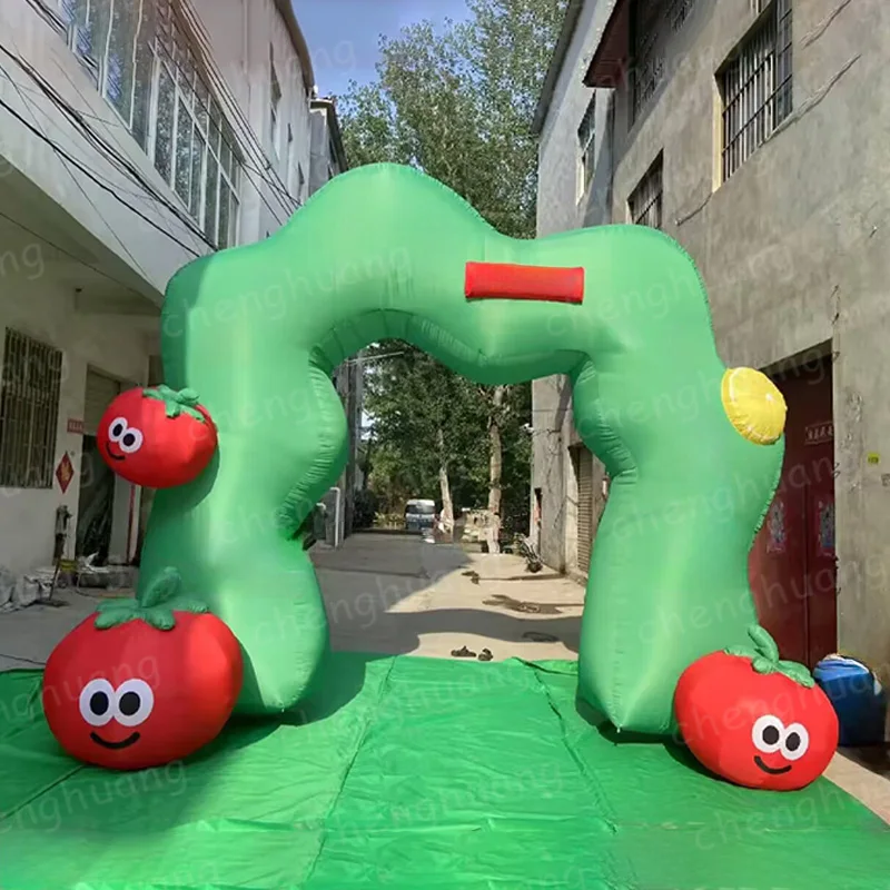 

Inflatable tomato arch with blower, outdoor square shopping mall decoration prop