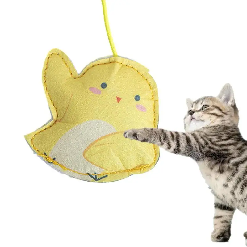 Interactive Cat Toy Retractable High Quality Light Weight Kitten Door Plush Cat Jump Exercise For Indoor Household  Hunting