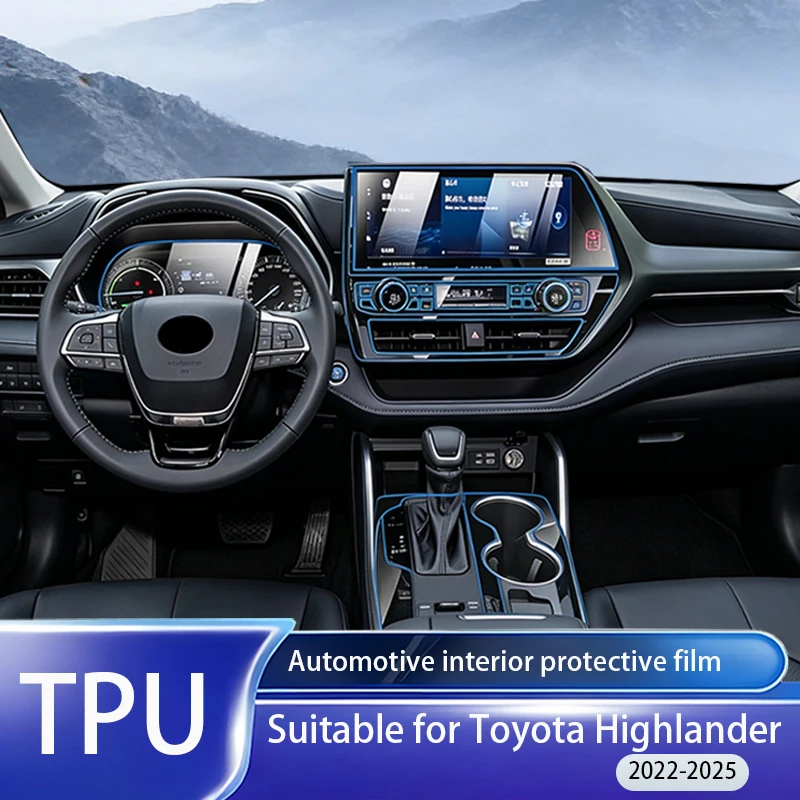 

Fit for Toyota Highlander 2022-2025 TPU PPF Gear Panel Film Nav Screen Center Console Anti Scratch Interior Protect Accessories