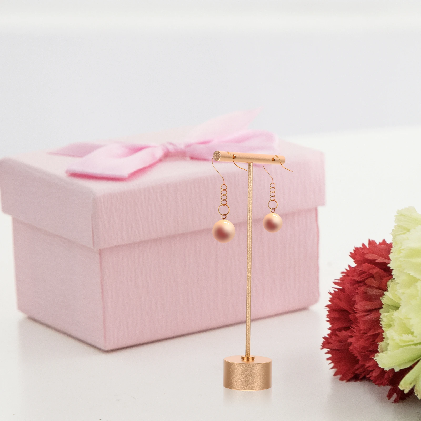 

2pcs Jewelry St Round Base for Storage Rack Earrings Necklace ganizer Necklace Holder For Girls Display Rack