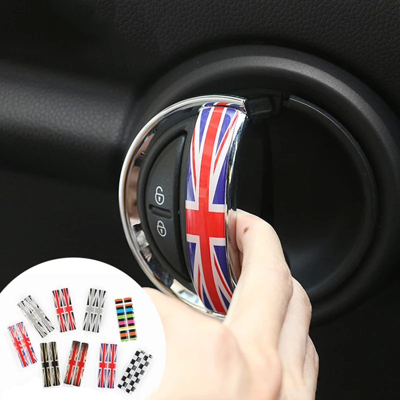 For MINI Cooper F56 2Pcs/Set 3D Union Jack Car Interior Door Handle Stickers Protection Cover Decals Decoration Auto Accessories