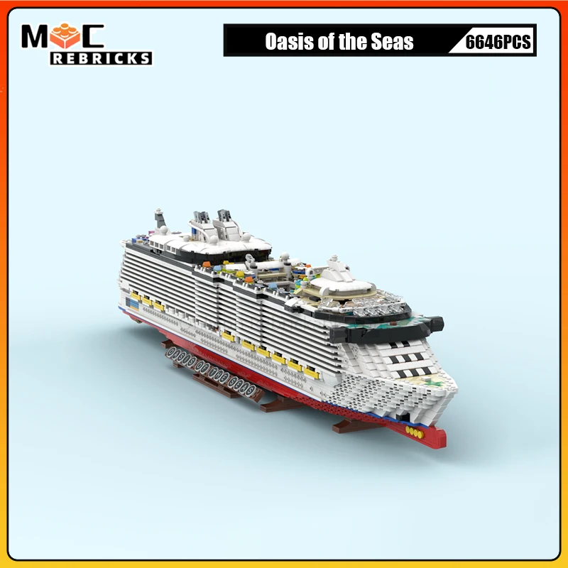

Famous Ocean Oasis Class Passenger Ships Building Blocks Assemble Model Cruise ship Bricks Collector Sets Toy Gifts