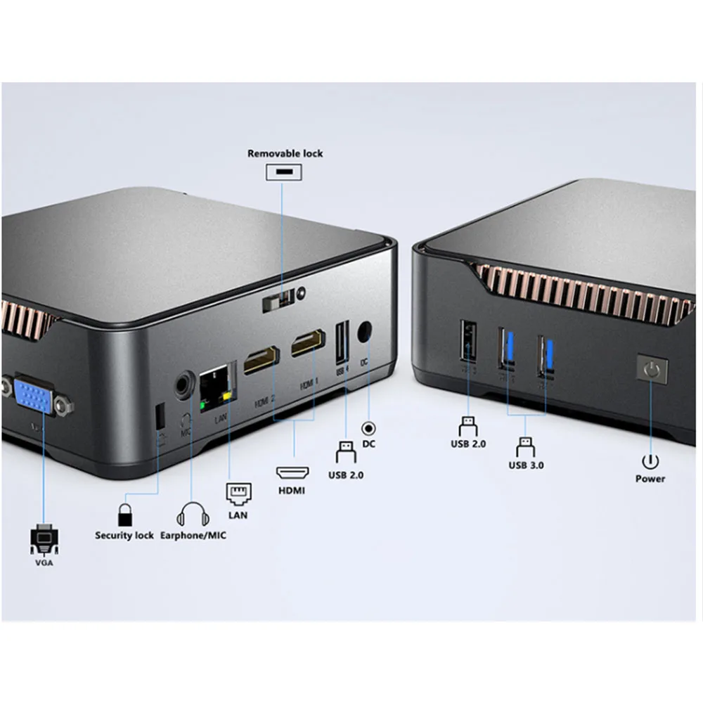 Gk3v-pro رباعية النواة N5105 كمبيوتر صغير مضيف صغير مكتب غرفة المعيشة ثلاثة إخراج الشاشات مقابل N5095
