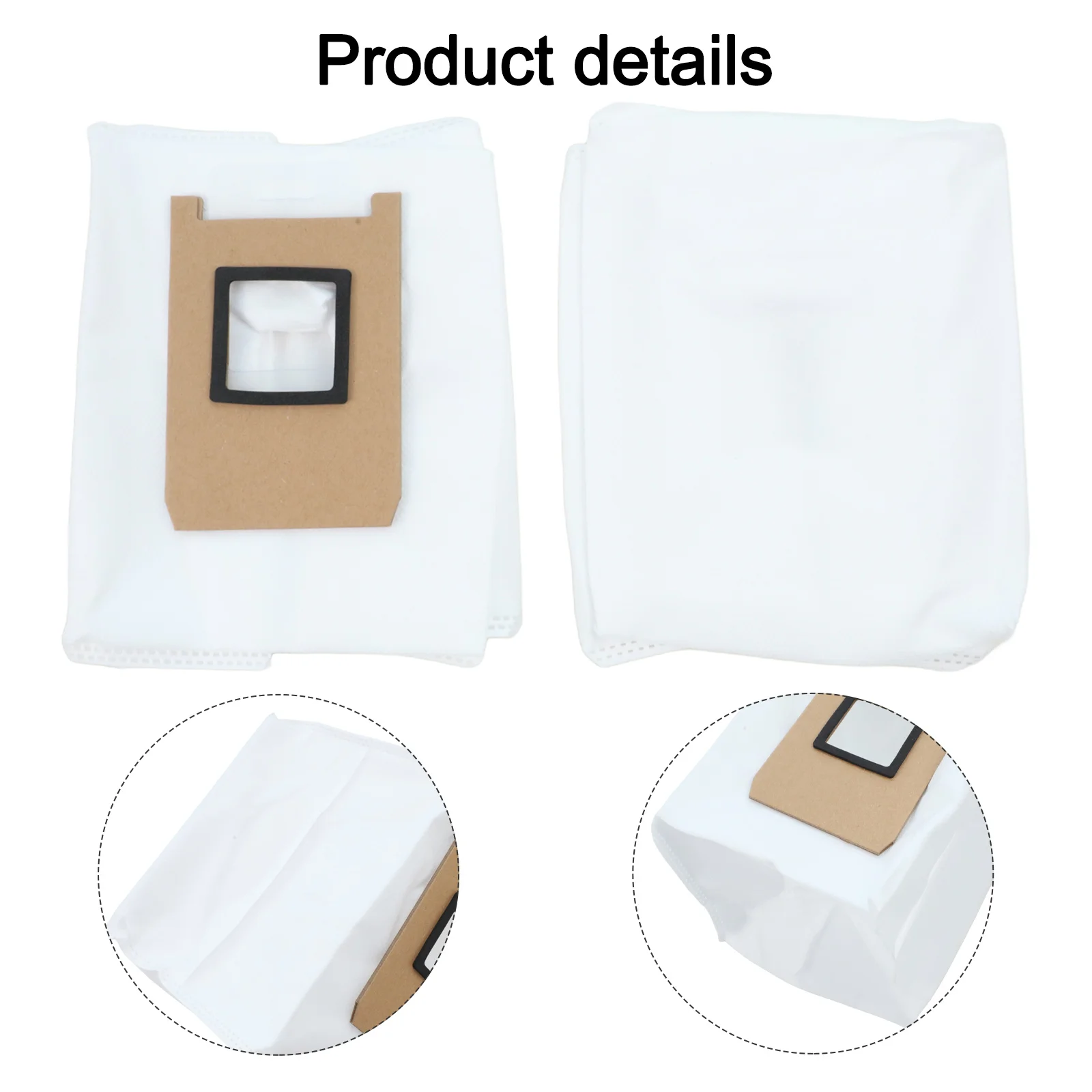 As Pictures Show Robot Vacuum Accessories Large Capacity Dust Bags Large Capacity Bags Pet Friendly Sturdy Design