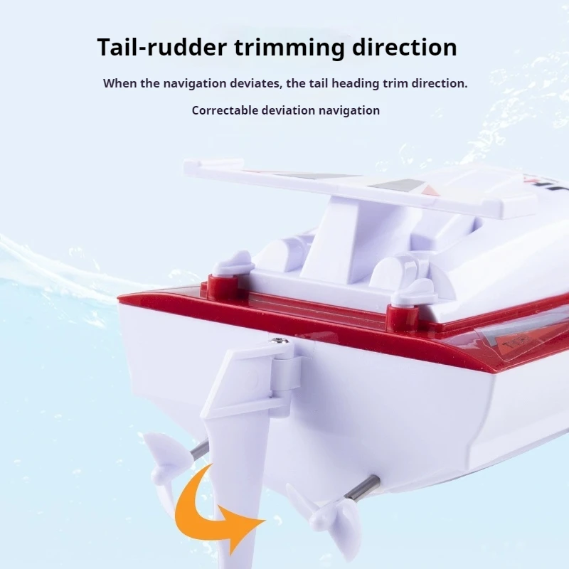 2.4g Children'S High-Speed Remote Control Toy Boat Fast Boat Water Play Children'S Electric Boat Warship Yacht Toy Boat DIY Gift