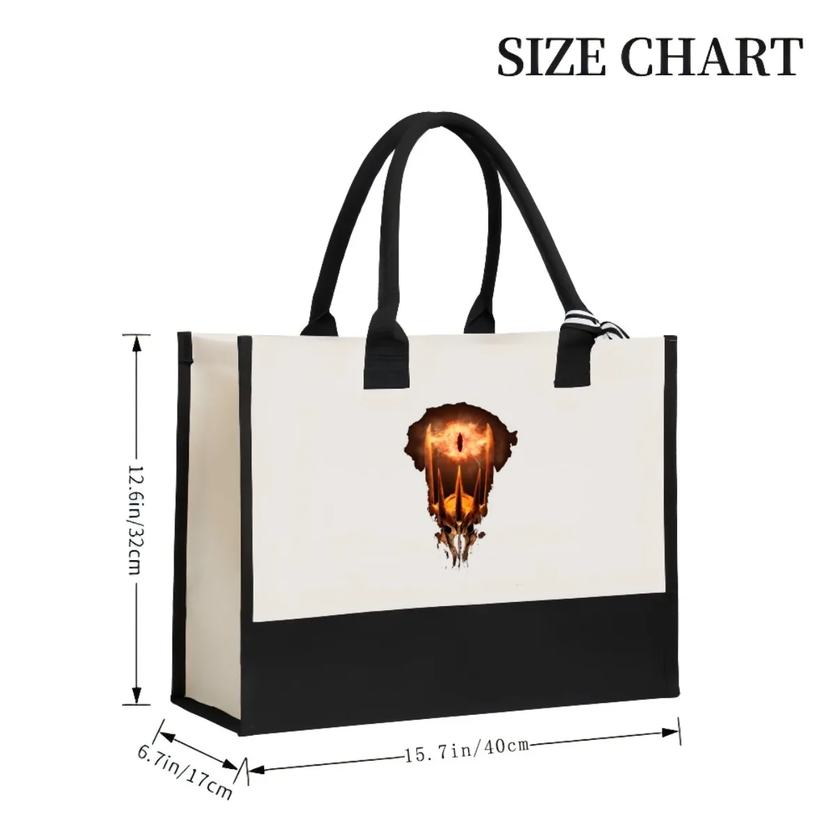 Sauron 2026 وصول جديد موضة عملية واسعة قابلة لإعادة الاستخدام حمل حقيبة نمط طباعة 2 لهجة الثقيلة كبيرة Sho