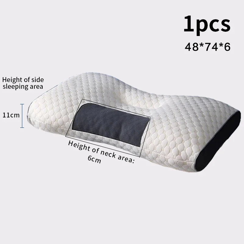 Luxury Soybean Fiber Massage Pillow Knitted Cotton Breathable Mesh Bedding Anti-Mite Ergonomic Neck Support Pillow for Sleep