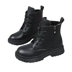 Fashion Children's Boots Girls Boots Non-Slip Warm Autumn Winter Kids Shoes Black 3 4 5 6 7 8 9 10 11 12T