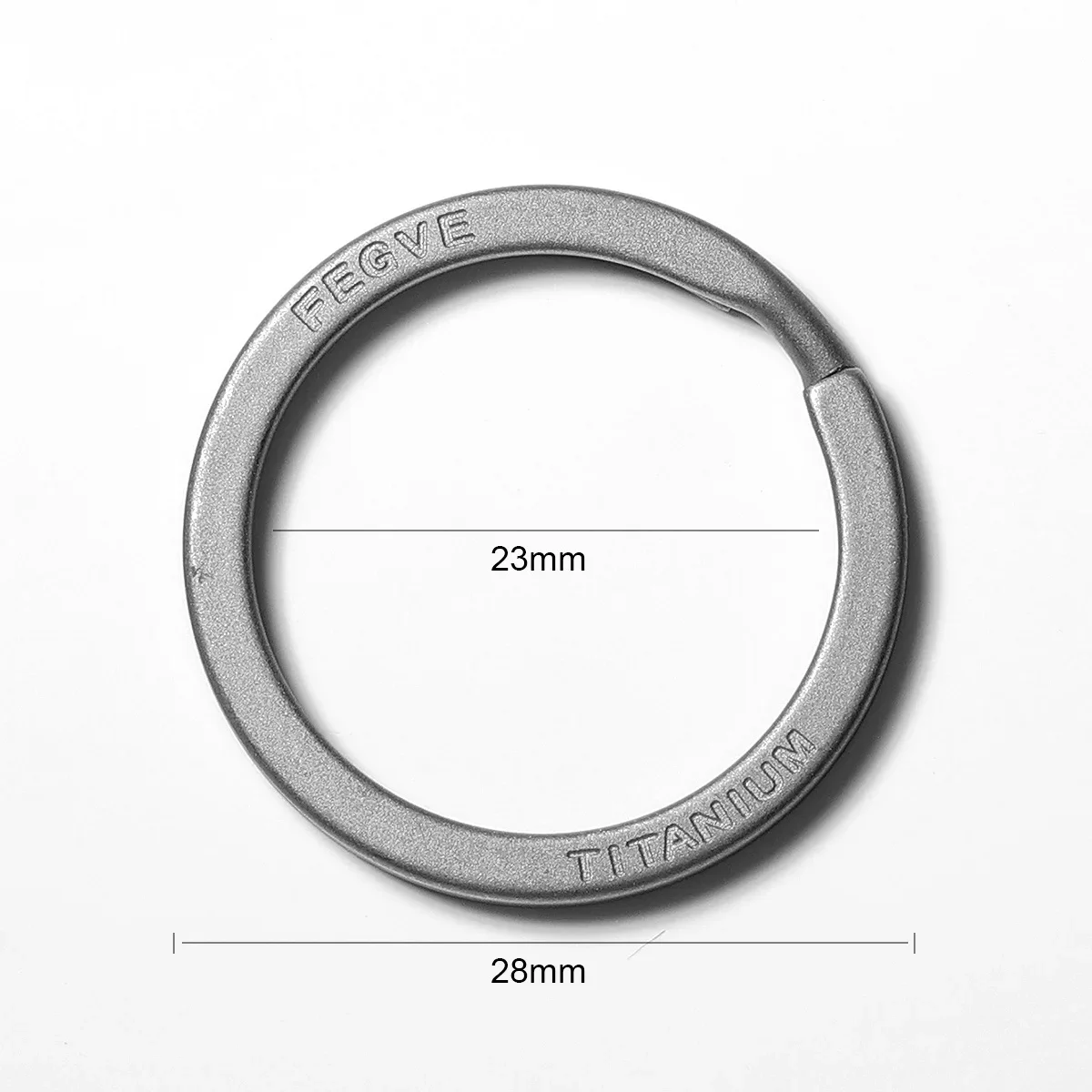 Real Titanium Men Keyring Flat Key Chain Rings Holder