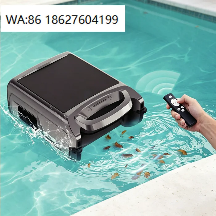 

For Robotic Pool Cleaner Dual Charging Options High Cleaning Smart Solar ed Robotic Pool Skimmer Twin Salt Chlorine Tolerant Mot