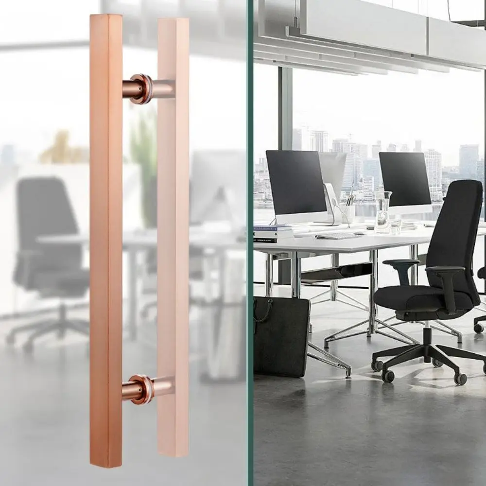 عالية الجودة باب يسحب الفولاذ المقاوم للصدأ مقبض باب زجاجي سميكة ماتي مقبض الباب أنبوب مربع دفع مقبض سحب باب خشبي