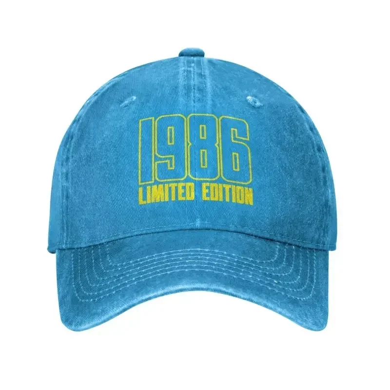 Personal isierte Baumwolle 1986 Limited Edition Geburtstag Baseball mütze für Männer Frauen verstellbare Papa Hut Streetwear