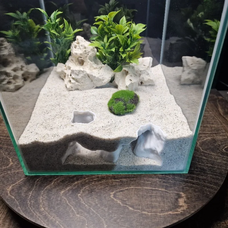 Premium 3D Print ShoreSand Aquarium Cave Shelter Fish Shrimp Breeding Hideaway Aquascaping Decoration Aquatic Pet Tank Ornament