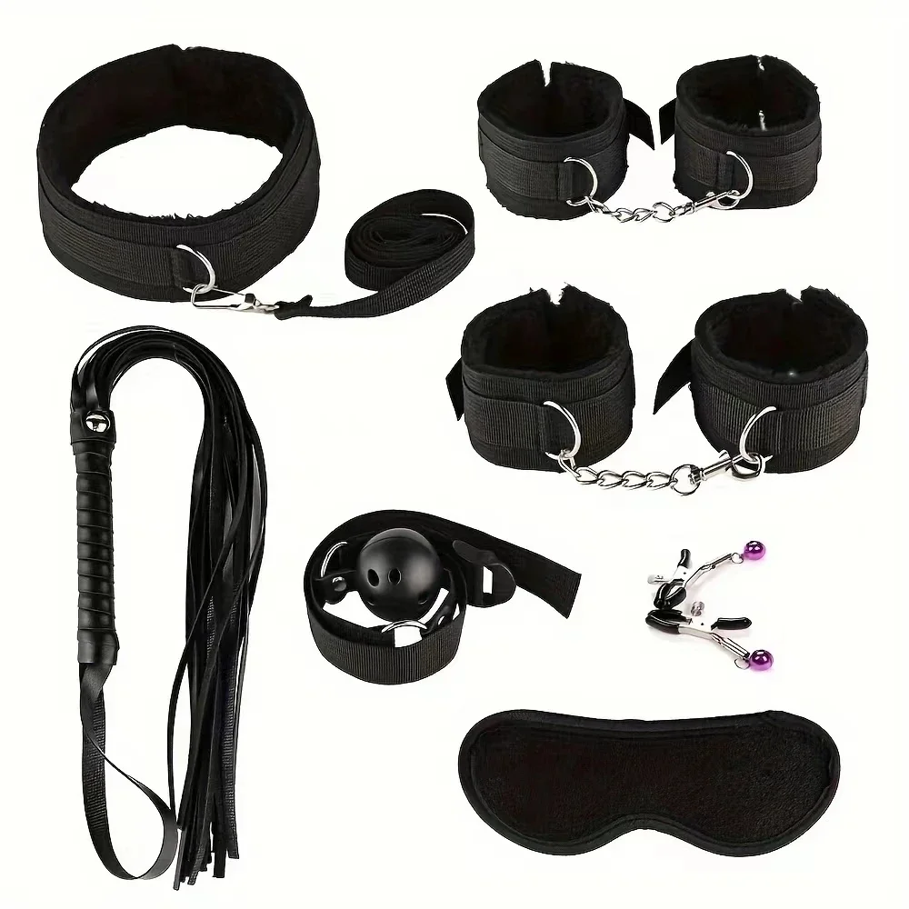 7 Piece Adult Novelty Item Set with Storage Bag Couples Accessory Kit - view 2