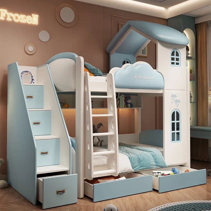 سرير الصبي للأطفال، أشياء عائلية، سرير فردي، بيرسيو بطابقين للأطفال ‌   Lіko Handrail Safety Bassinets Cribs Storage Girl