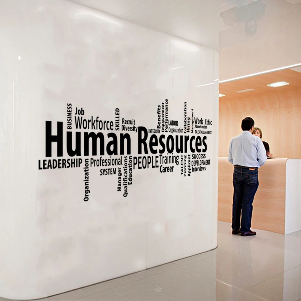 Office Human Resources Wall Sticker Decal Inspire Quote Motivation Idea Teamwork Workout  Home Decor