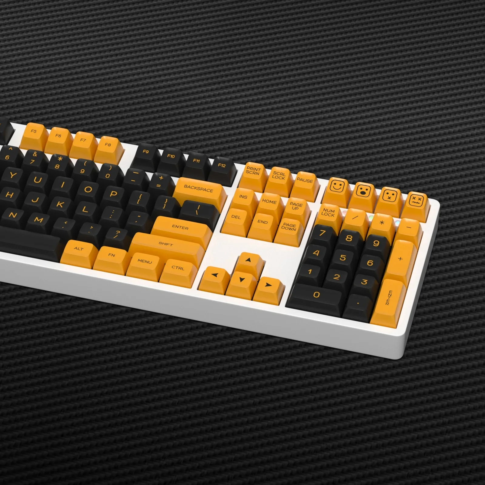 

PBT SA Profile Black and Yellow Keycaps Set Custom for Mechanical Game Keyboard Keycap Double Shot 142 Keys Caps DIY