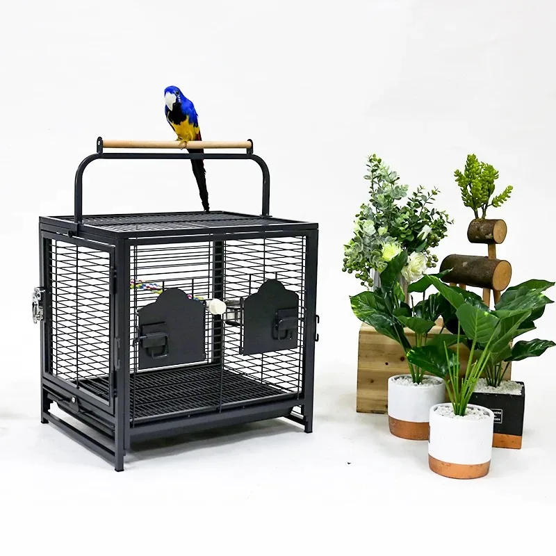 Creative Portable Take-out Bird Cage Household High Quality Wrought Iron Parrot Cage Modern Bird House Light Luxury Parrot Villa