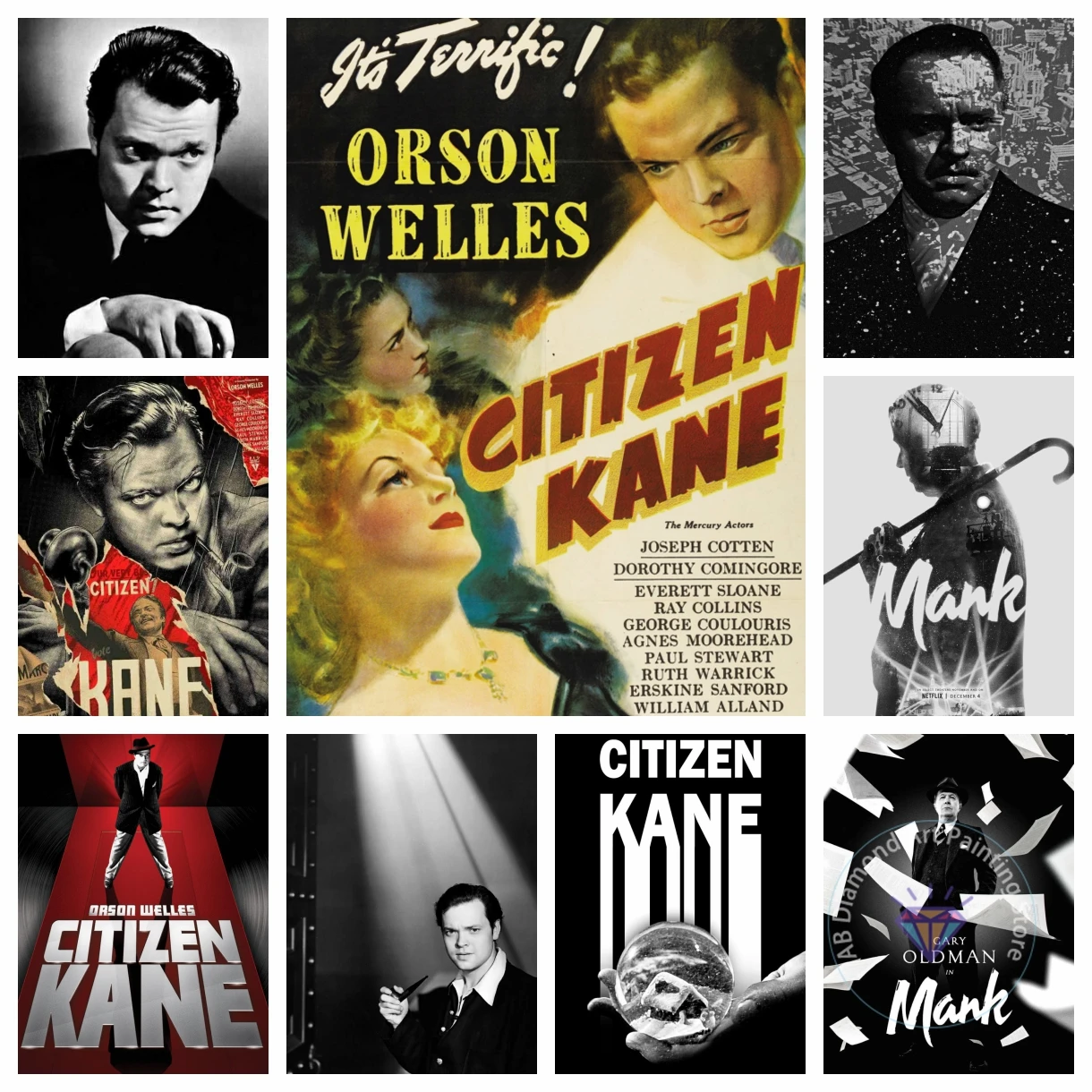 

Citizen Kane Movie Stills AB Diamond Painting Kit 5D DIY Diamond Embroidery Cross Stitch Handmade Art Gift Crafts Home Decor