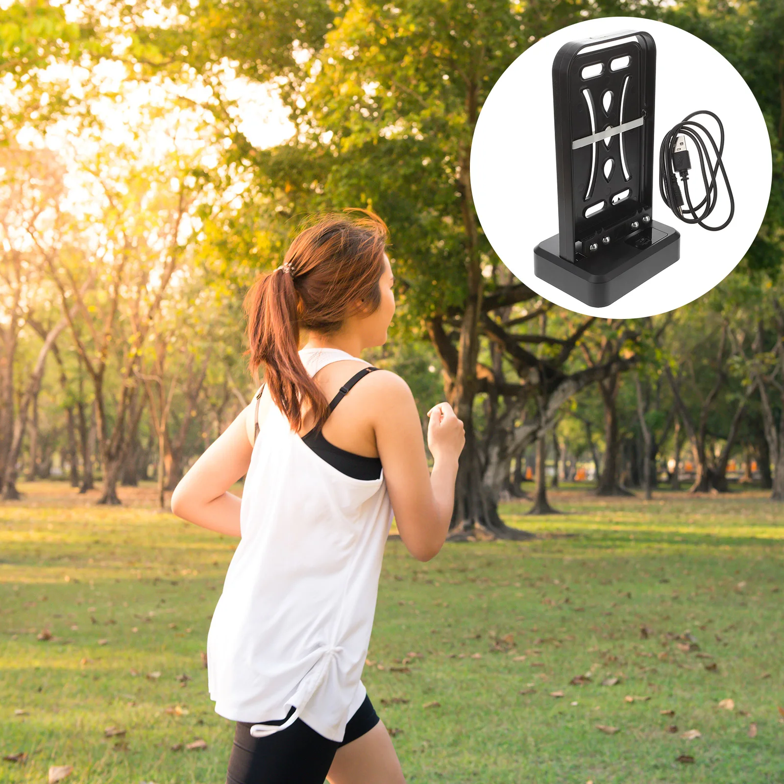 

Automatic Pedometer Phone Stepper Mute 6 5 Inch Counter Bracket Accessory Mobile Brush Device Practical Easy