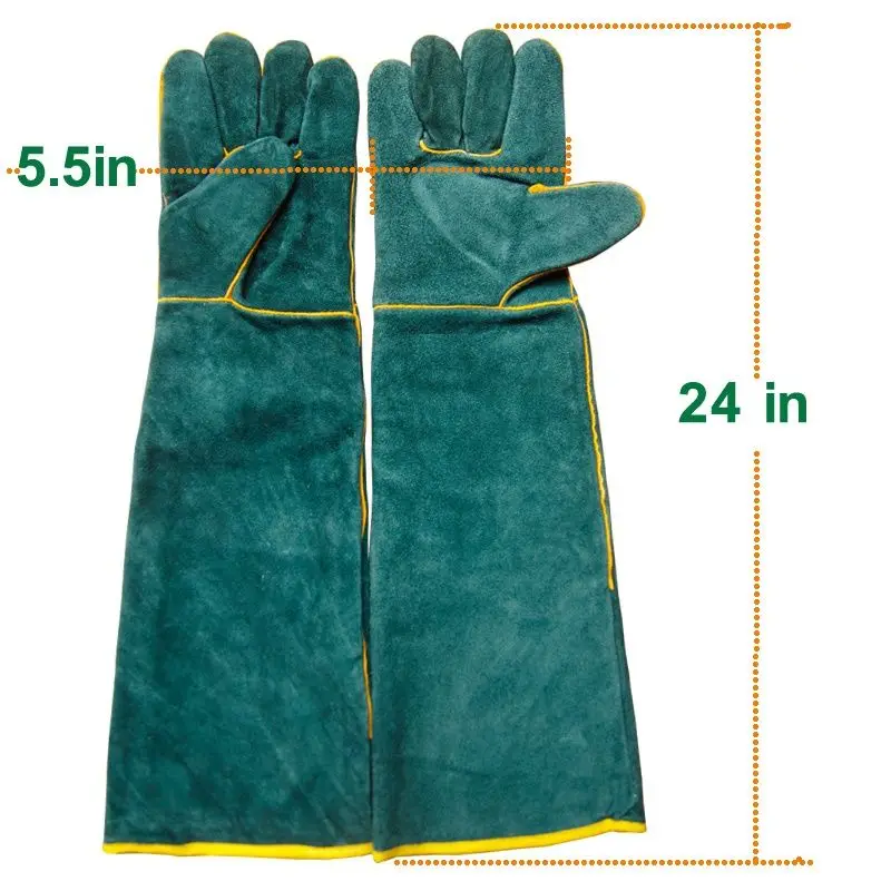 

Extra Long Thickened Extended Welding Welders Cowhide Labor Protection Heat Resistant Long Tube Safety Sleeve