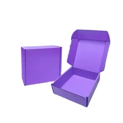 20pcs, Purple Strong and Lightweight Corrugated Kraft Paper Mailer Boxes - Ideal Cardboard Shipping Containers