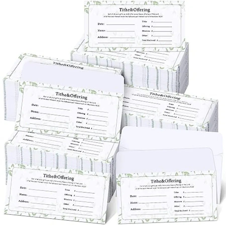 

1500 Count Church Tithes and Offering Envelopes Bulk Donation Bill Size Blank Envelopes for Religious Occasions Church Supplies