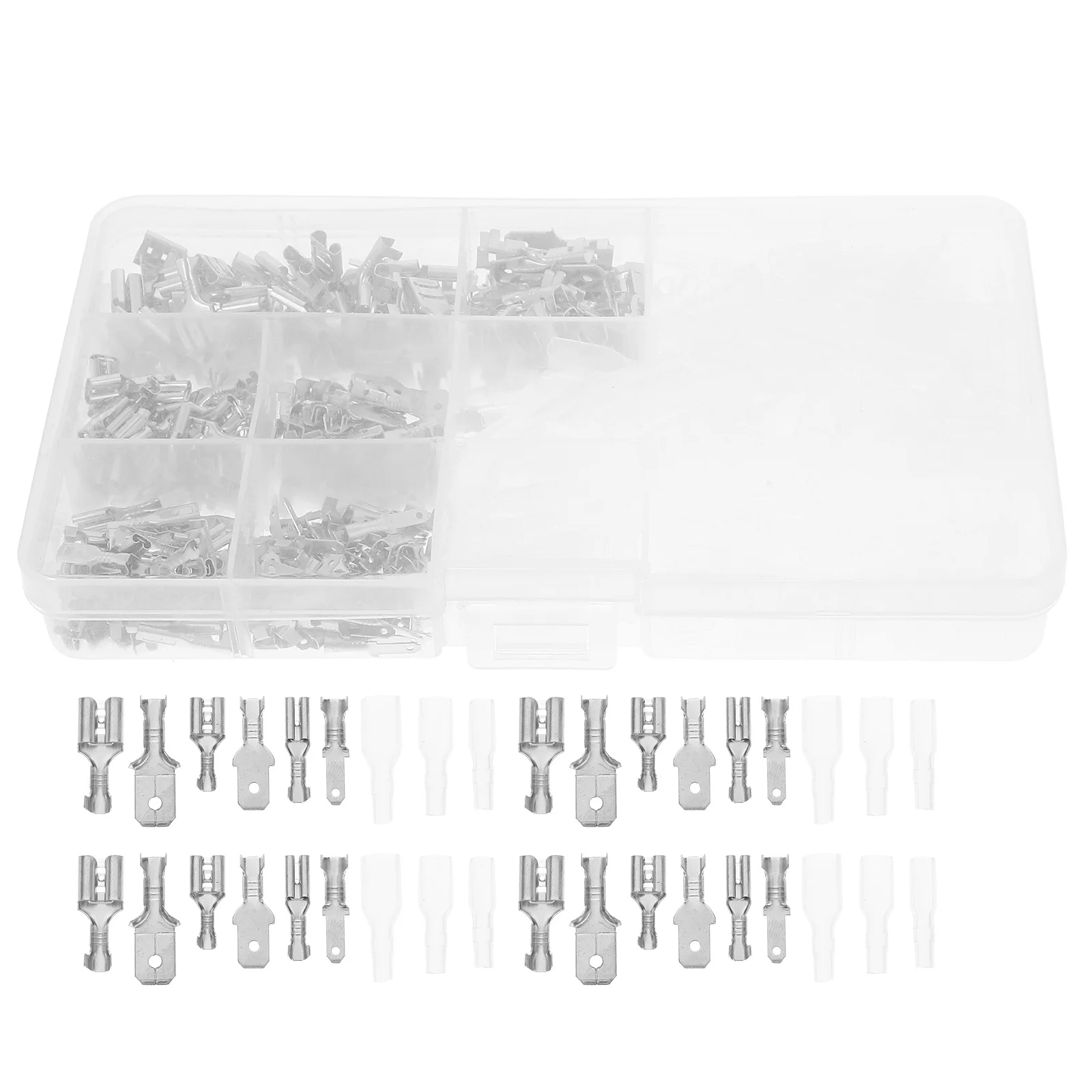 

360Pcs Wire Spade Connectors Insulated Sleeves 2.8mm 4.8mm 6.3mm Male Female Electrical Crimping Terminals Kit Automotive Wiring