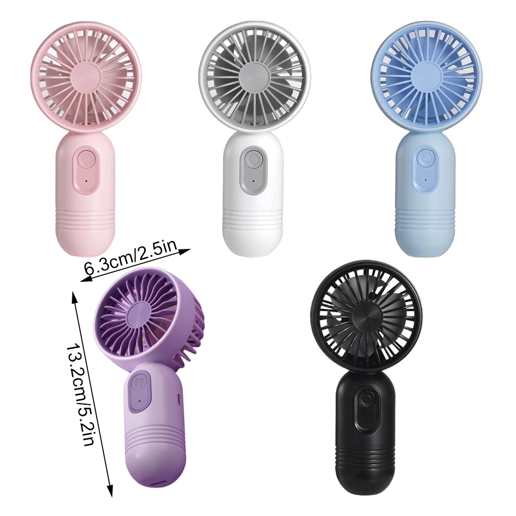 Mini Portable Fan With 3 Speeds Lightweight USB Rechargeable Handheld Fan - Perfect For Office Outdoor Travel Camping