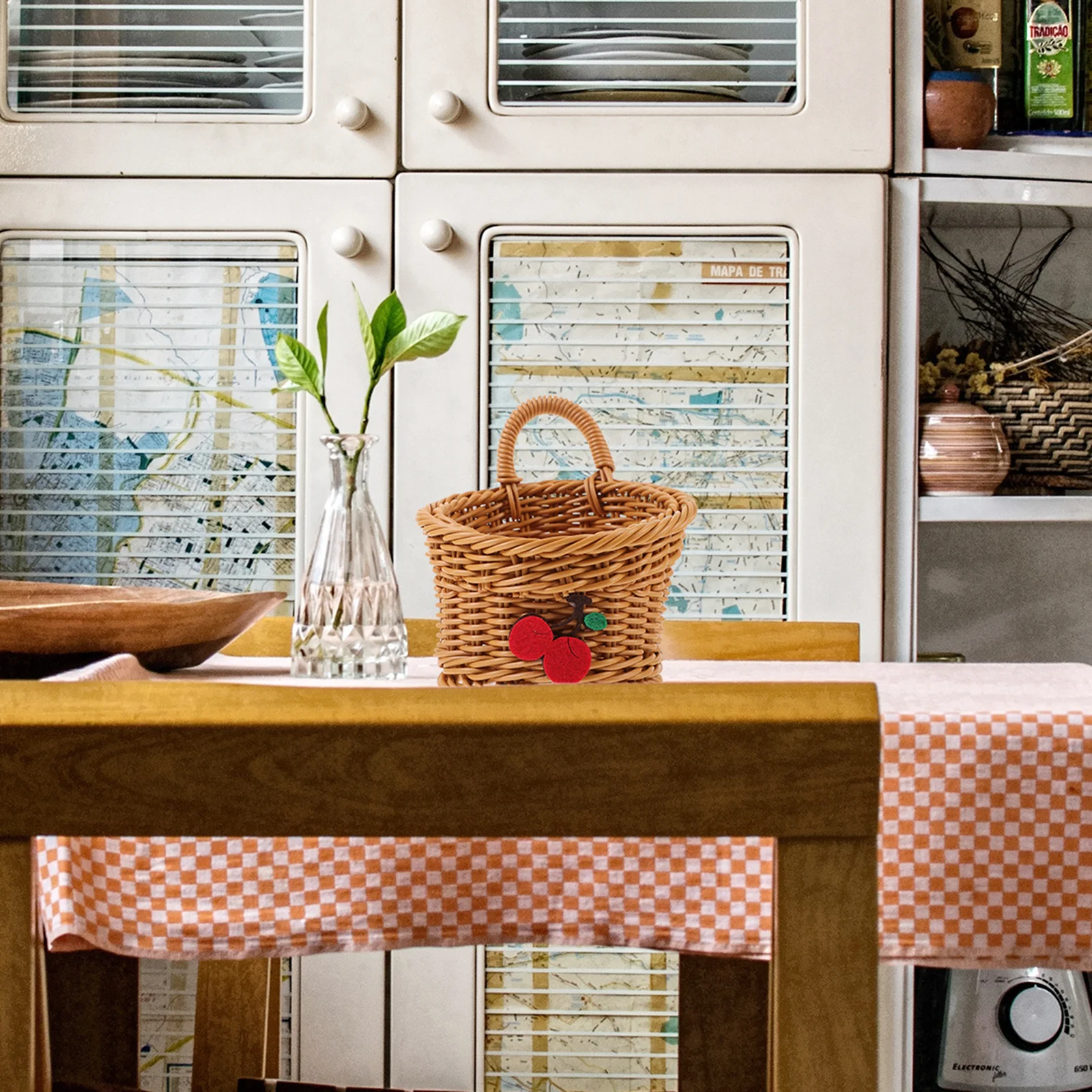 

Woven Hanging For Kitchen Wall Storage Ginger Garlic Fruit Vegetable Organizer Small Baskets Decor Woven Storage Basket