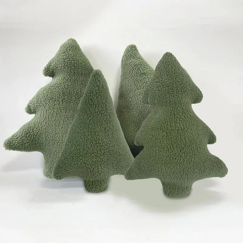 Coussin en peluche d'arbre de Noël vert, oreiller décoratif mignon, coussin de canapé, literie pour la maison, décoration de Noël et du nouvel an, 30cm