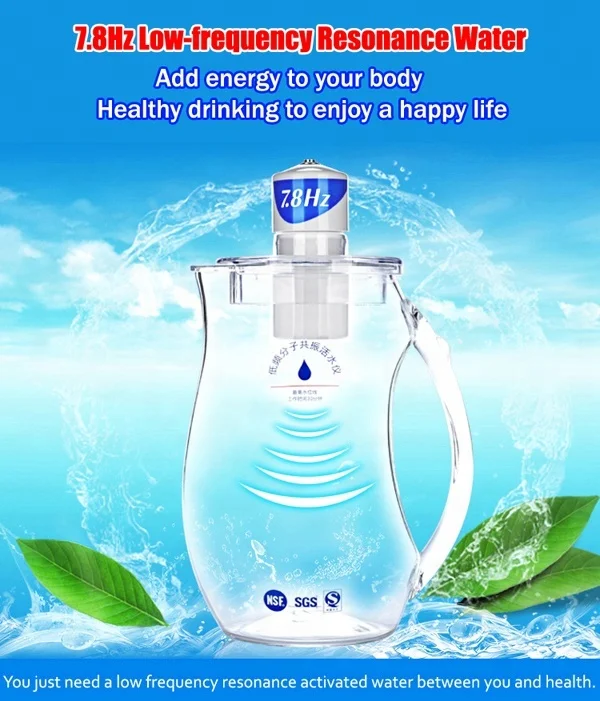 7.8Hz Molecular Resonance Activator Spin Quantum Water Pitcher Enhance Cell Viability Standard Packing Customize