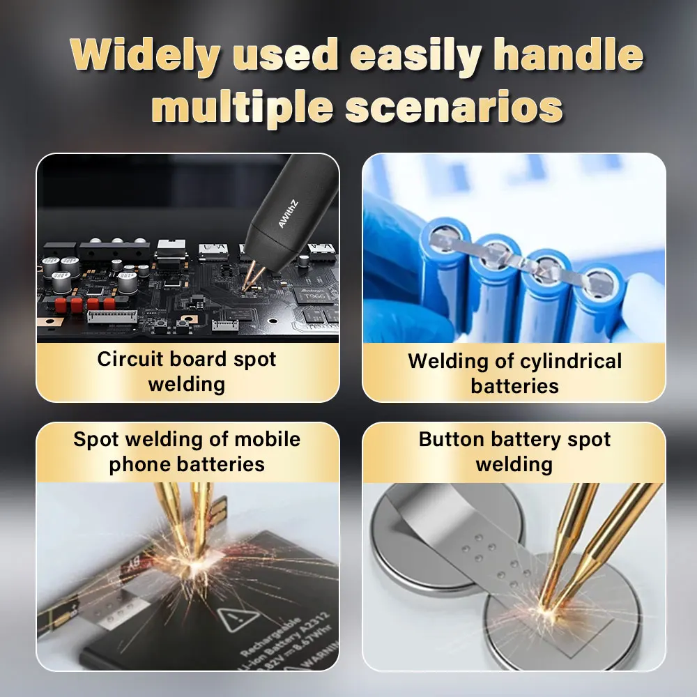 

Портативный аппарат для точечной сварки, ручной сварочный аппарат для самостоятельной сборки, 11 режимов регулировки, точечная сварка с накоплением энергии