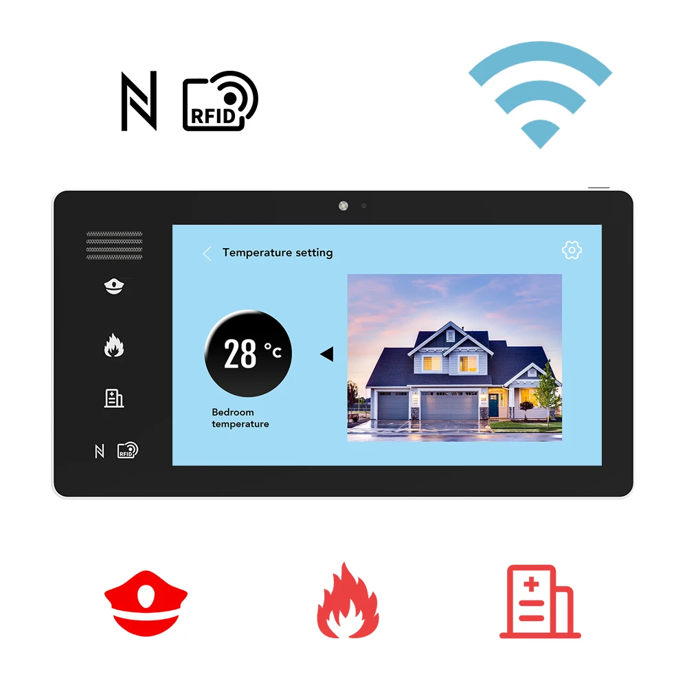 8 Icnh Android Wall Tablet Poe Pc Tablets Home Smart Home Wall Mount Android 7 Inch Industrial Tablet