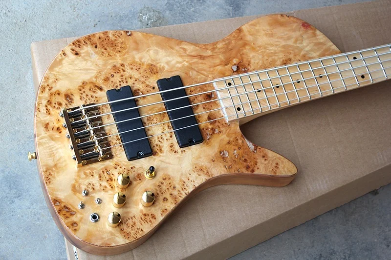 Flyoung Musical Instruments 5 Strings Electric Bass Guitar Neck Through Body Bass