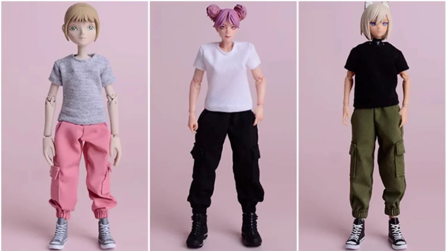 1/12 Scale Soldier Short Sleeved T-shirts Pants Model for 6'' Figma Gynoid