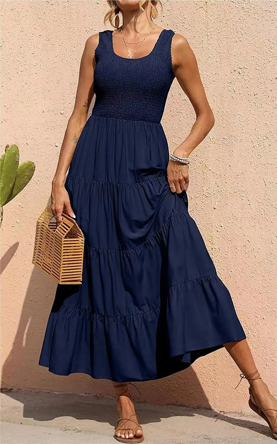Summer Maxi Dress Women Elegant Long Party Dress Ladies Fashion A Line Ruched Dress For Women Sundress 2023 New