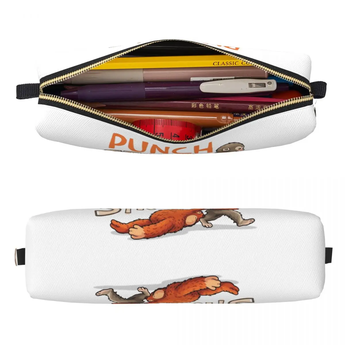 Baby Monkey Punch Strong Pencil Cases Pencilcases Pen for Student Large Storage Bags School Supplies Zipper Stationery