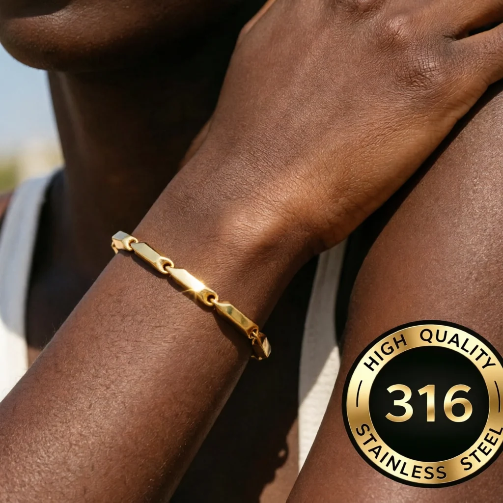 3mm Melon‑Seed Rhombus Bracelet Stainless Steel Hip‑Hop Minimalist Chain Versatile Daily‑Wear Hand Jewelry