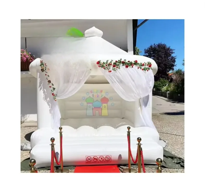 Inflatable Castle Outdoor New White Design Wedding Party Inflatable Bubble Bounce City