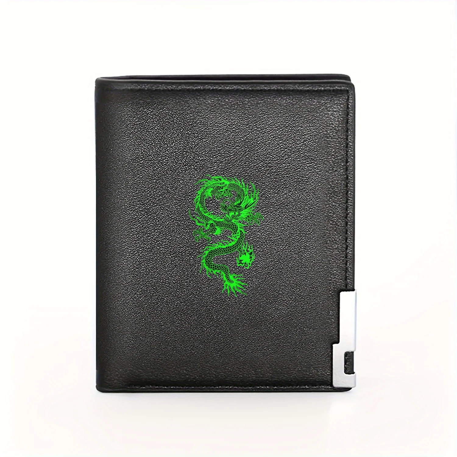 Green Dragon Tattoo Design Wallet: Business Mens Casual Elegant Simple Practical Quality Wallet Stylish Printing Graphic Creativ