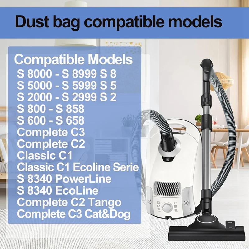 Sacs de rechange pour aspirateur Miele GN 3D, sacs à poussière pour Classic C1, invitation C1, C2, C3, ltS5, S8, S400 Series