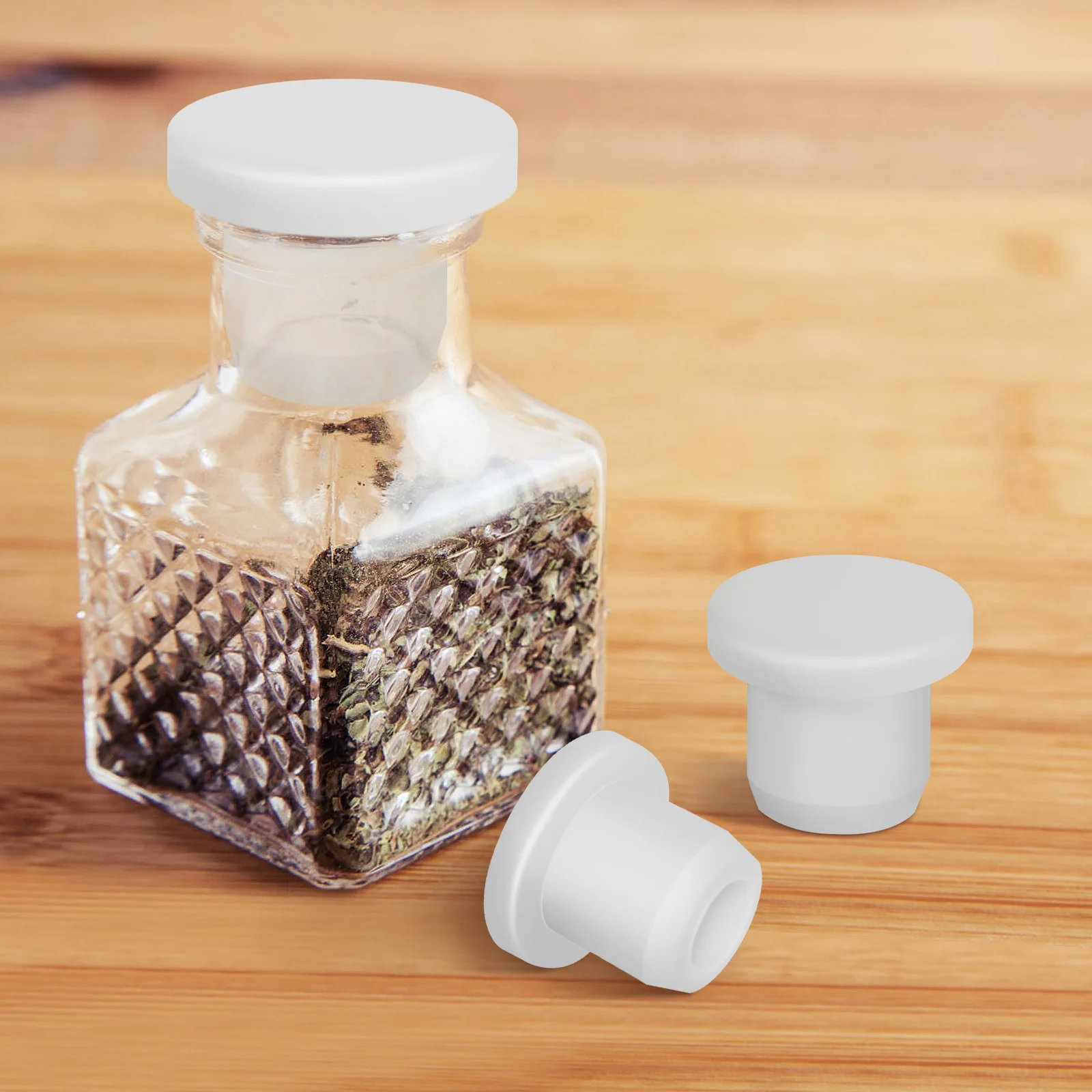

25Pcs Salt Bottle Stoppers Silicone Reusable Replacement Plugs for Pepper Shakers Seasoning Bottle Caps Silicone Seal Plug