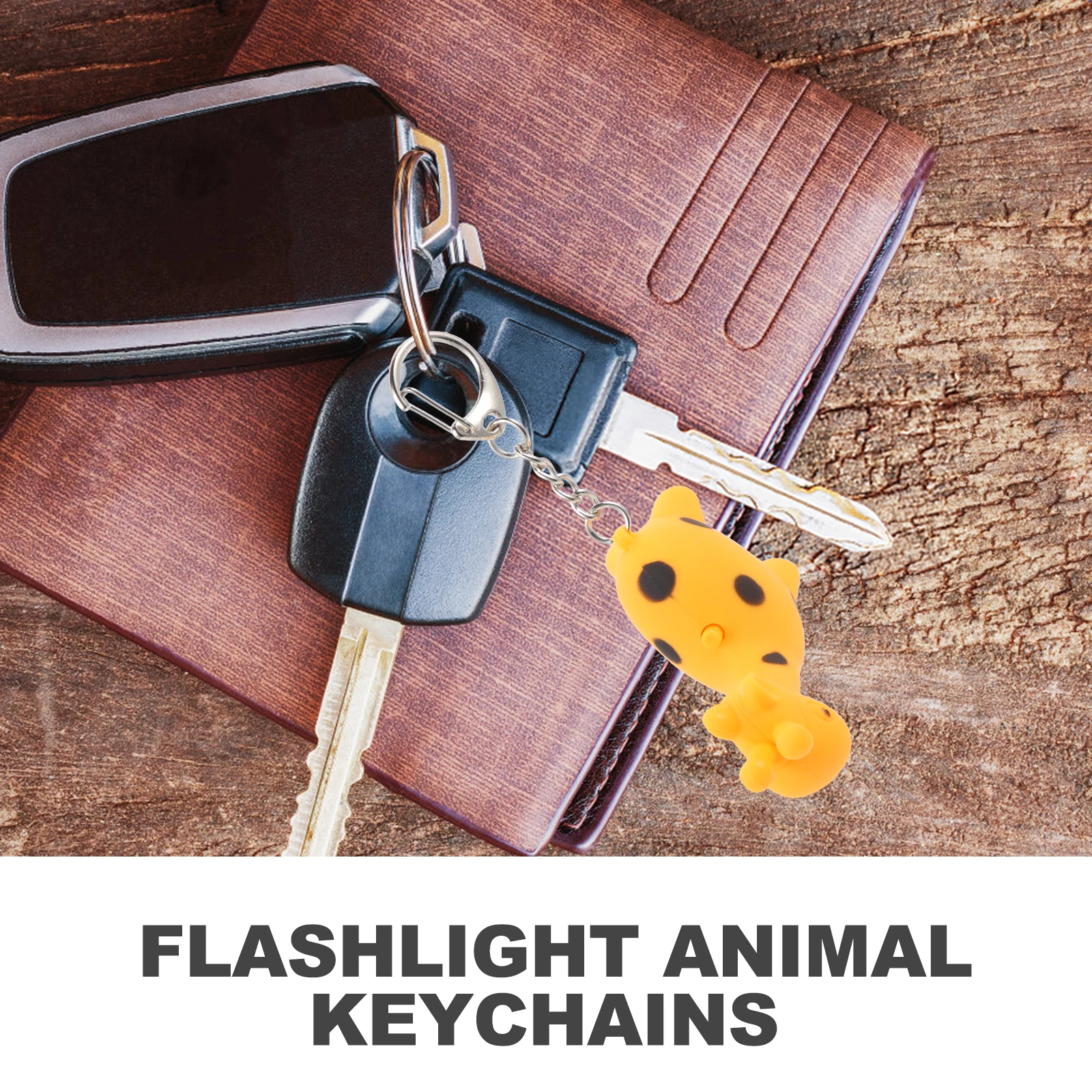 

5 Pcs Light and Sound Keychain Cute Keychains Mini Torch Bags Flashlight