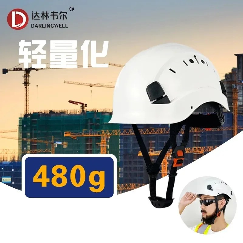 ABS Eye Protection Anti smashing Reflective Stick Safety Helmet for Men's New National Standard Building Rescue Helmets