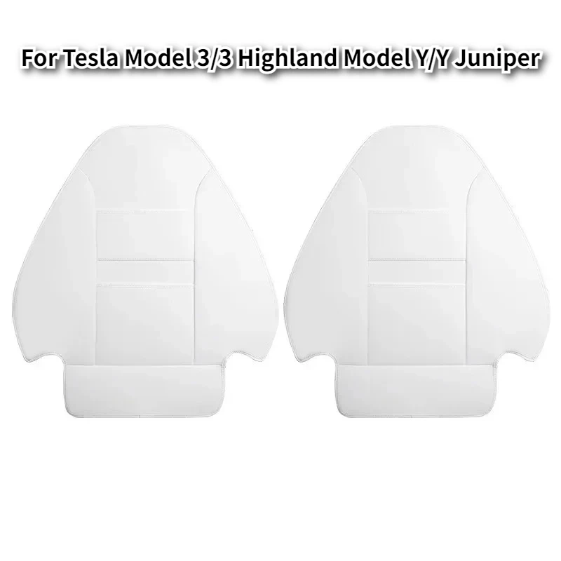 

Seat Kick Protector Pad For Tesla Model Y/3/3 Highland Model Y Juniper 2025 Leather Anti Scratch Protector Mats Car Accessories